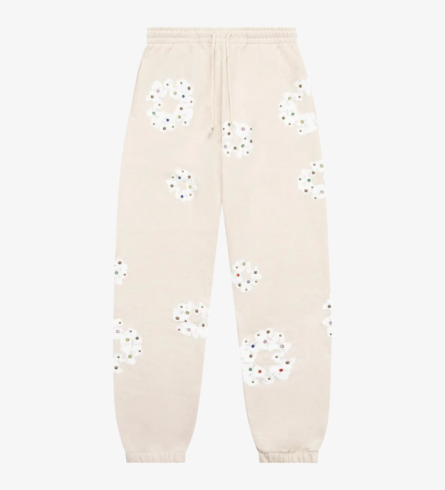 DENIM TEARS RHINESTONE WREATH SWEATPANTS OATMEAL