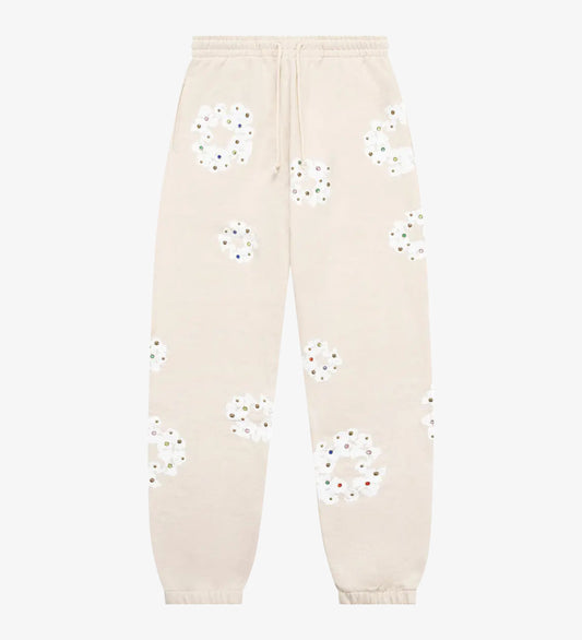 DENIM TEARS RHINESTONE WREATH SWEATPANTS OATMEAL