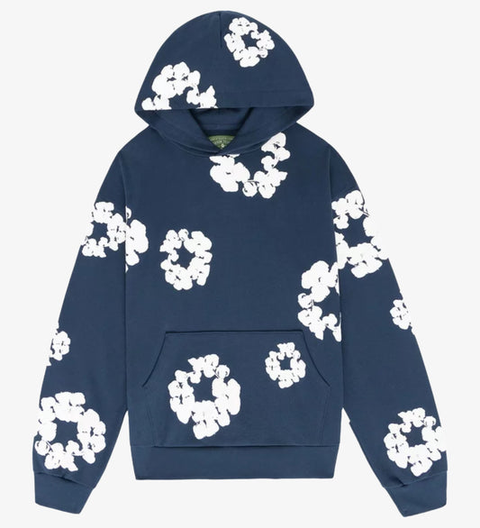 DENIM TEARS COTTON WREATH HOODIE NAVY