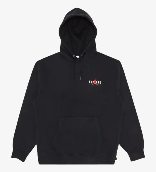 SUPREME X JORDAN HOODIE BLACK