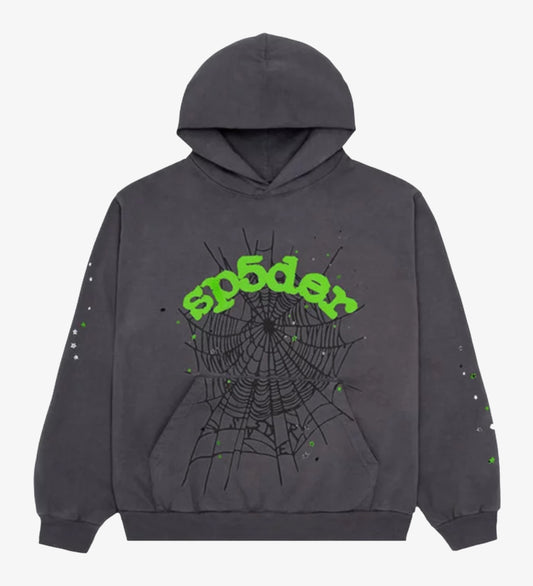 SP5DER WAIT WEB HOODIE SLATE GREY