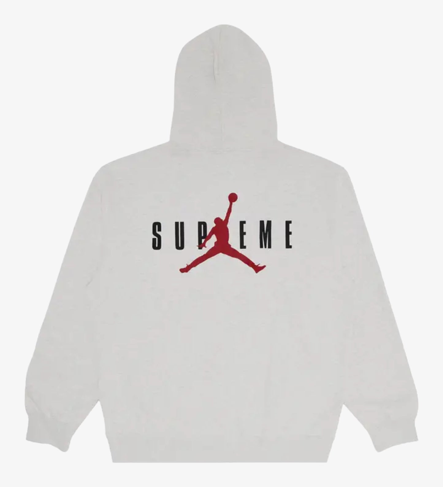 SUPREME X JORDAN HOODIE ASH GREY