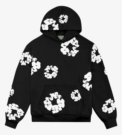 DENIM TEARS COTTON WREATH HOODIE BLACK