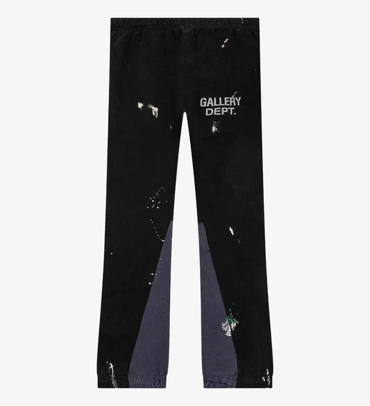 GALLERY DEPT. LOGO FLARE SWEATPANTS WASHED BLACK