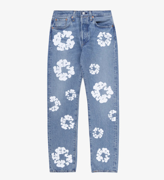 DENIM TEARS X LEVI'S COTTON WREATH LIGHT BLUE WASH